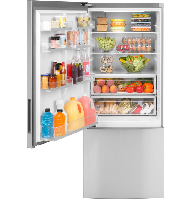 Haier 15.0 cu. ft. Counter Depth Bottom Freezer Refrigerator in Stainless  Steel HRB15N3BGS - The Home Depot