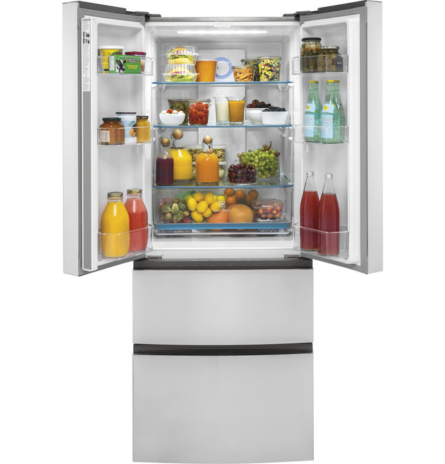 YA−MAN HRF-3 15.3 Cu. Ft. French Door Refrigerator - HRF15N3AGS - Haier Appliances