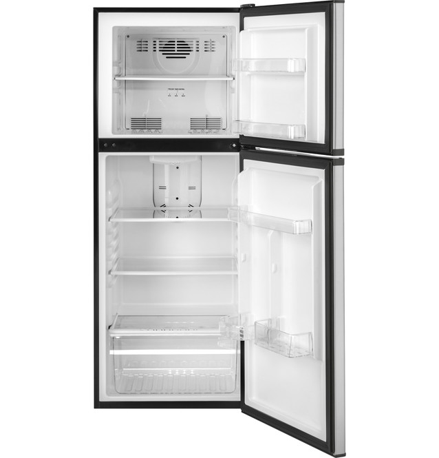 Haier - 9.8 Cu. Ft. Top-Freezer Refrigerator - Stainless steel - Appliance  Oasis
