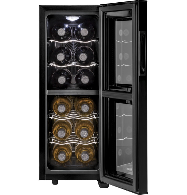 12-Bottle, Dual-Zone Wine Cellar - HVTEC12DABS - Haier Appliances