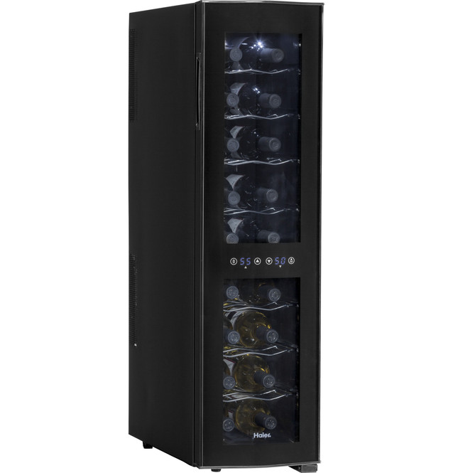 18-Bottle, Dual-Zone Wine Cellar - HVTEC18DABS - Haier Appliances