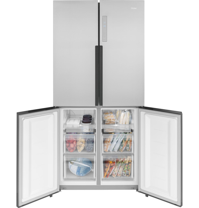 ID:G991560　４．５Ｋ（２０２０年ハイアール製） Haier ENERGY STAR® 16.8 Cu. Ft. Quad Door Refrigerator
