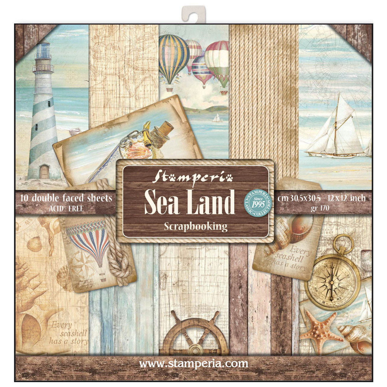 Stamperia - Scrapbooking 12 x 12 Collection Pack - Sea Land SBBL37