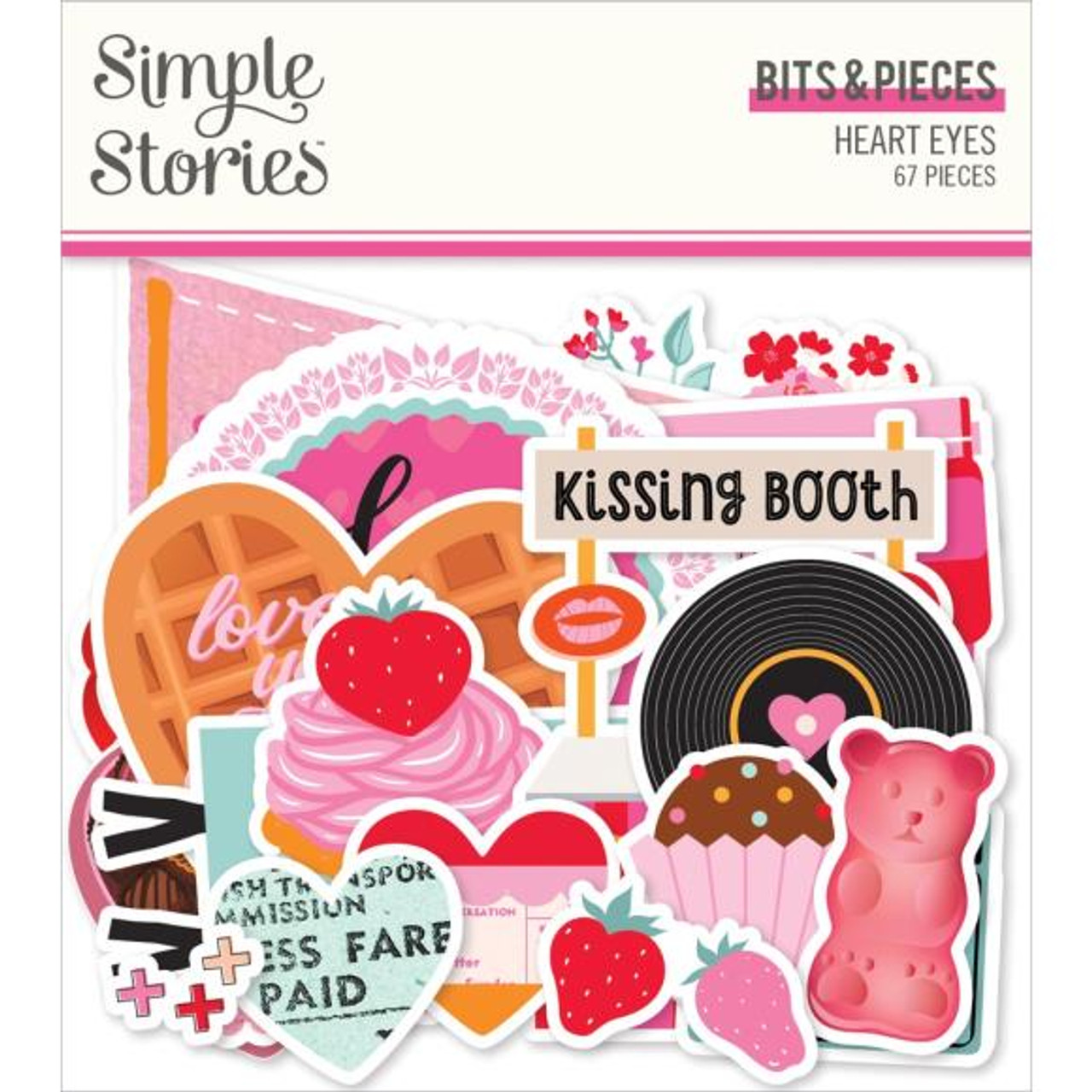 Simple Stories - Bits & Pieces Die-Cuts 67/Pkg - Heart Eyes (EYE19417)