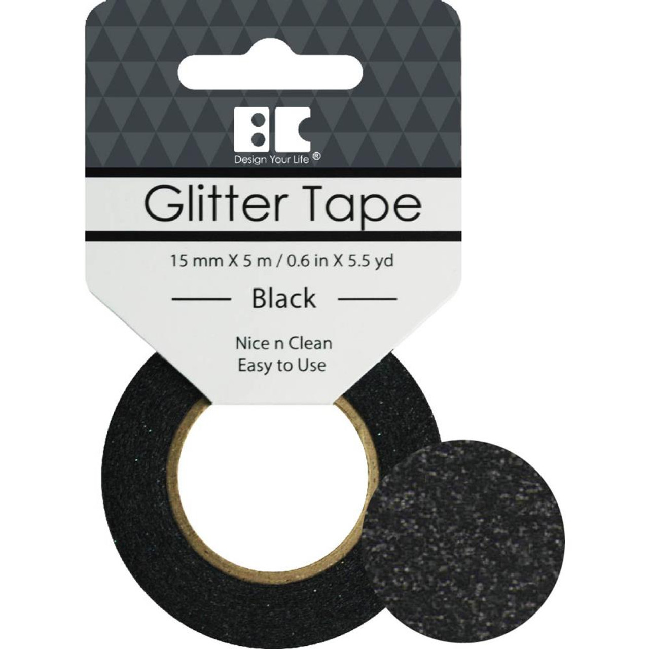 Best Creation Glitter Tape 15mmX5m-Black