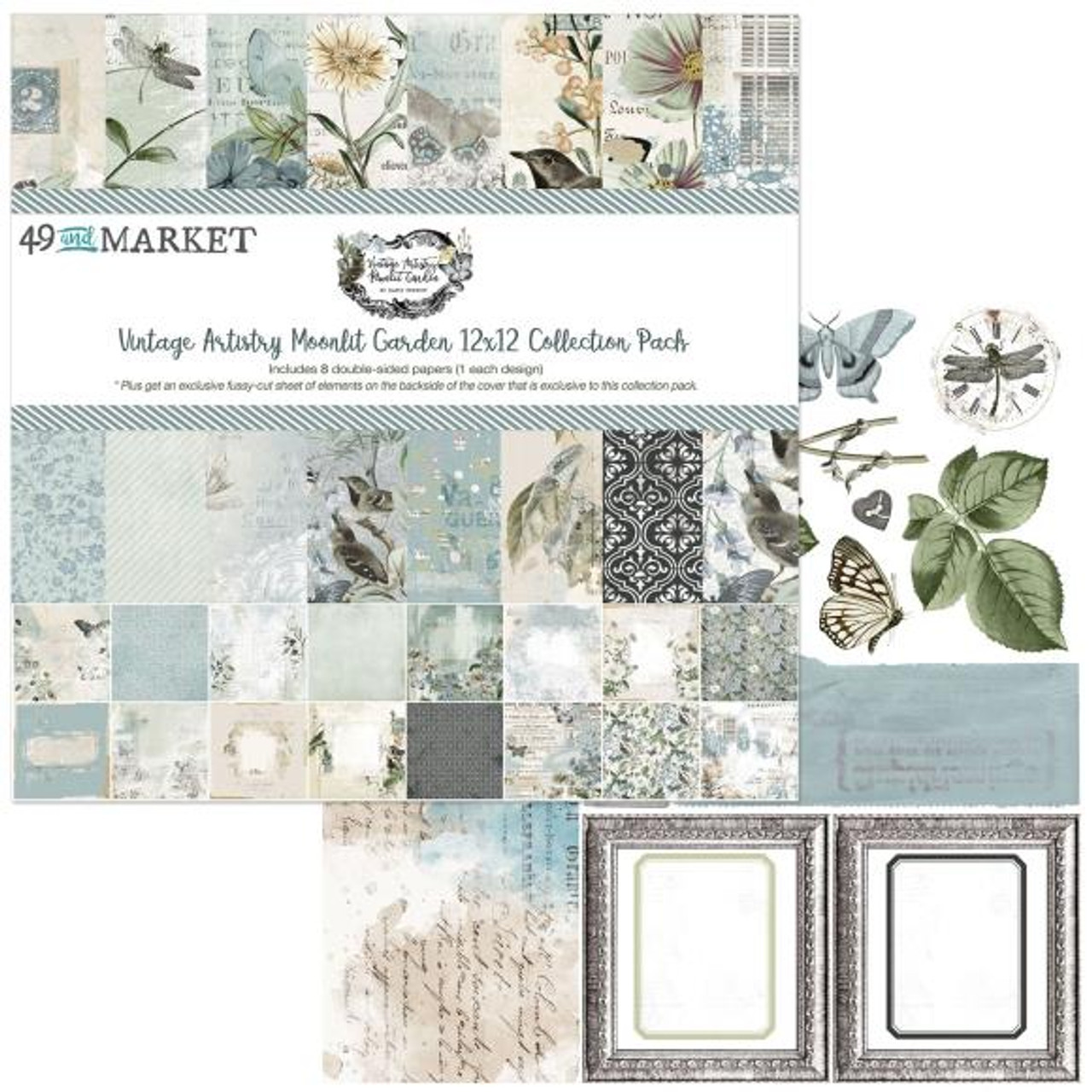 49 and Market Vintage Artistry Moonlit Garden 12x12 Collection Pack