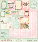 Blue Fern Studios - Homespun 12x12 dbl sided paper - Calling Cards (830280 Blue Fern Studios - Homespun 12x12 dbl sided paper - Calling Cards (830280