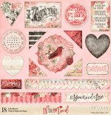 Printed Chipboard (12x12) - In the Mood - Blue Fern Studios Printed Chipboard (12x12) - In the Mood - Blue Fern Studios