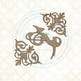 Blue Fern Studios - Chipboard - Bird Waltz - Flourished Swirls (693678) Blue Fern Studios - Chipboard - Bird Waltz - Flourished Swirls (693678)