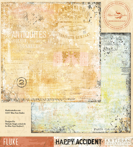 Blue Fern Studio - Happy Accident - 12x12 Scrapbooking Paper - Fluke