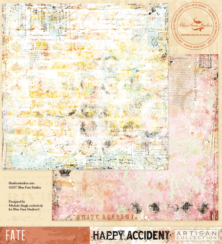 Blue Fern Studio - Happy Accident - 12x12 Scrapbooking Paper - Fate