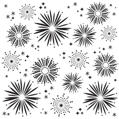 Simple Stories - Fireworks Stencil 6"X6" - Say Cheese 4 (SAY10765)