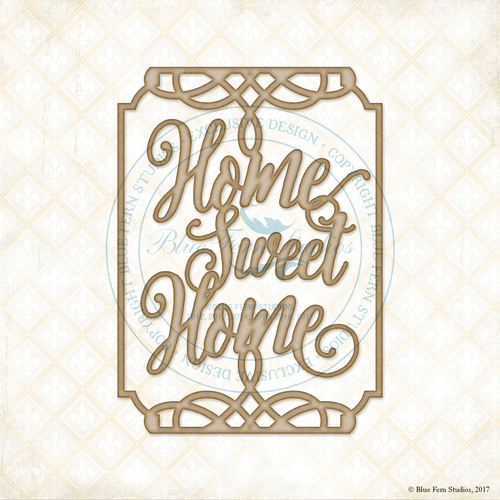 Blue Fern Studios - Chipboard - Sweet Home Vignette (840081)