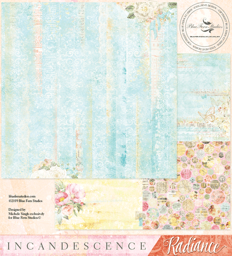 Blue Fern Studios - Radiance - 12x12 dbl sided paper - Incandescent (689374)