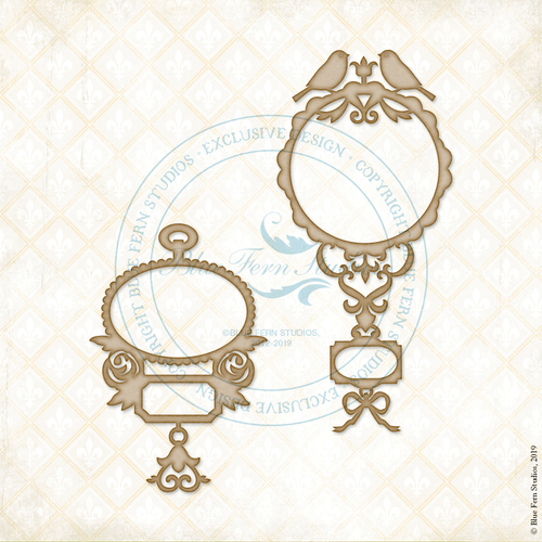 Blue Fern Studios - Chipboard - Eclectic Charm -Decorative Pendants (697775)