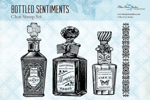 Blue Fern Studios - Clear Stamp - Bottled Sentiments (145070)