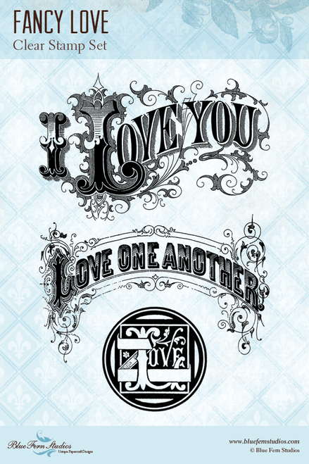 Blue Fern Studios - Clear Stamp - Fancy Love (848681)