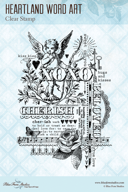 Blue Fern Studios - Clear Stamp - Heartland Word Art (812484)
