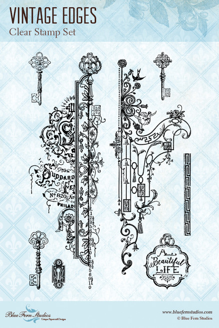 Blue Fern Studios - Clear Stamp - Vintage Edges (237286)