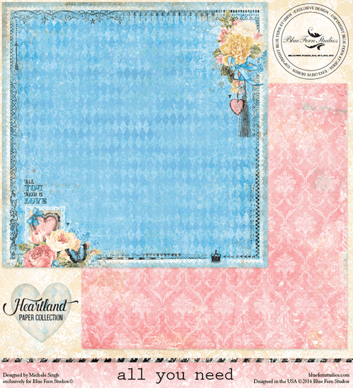 Blue Fern Studios - Double-Sided Cardstock - Heartland- All You Need - (806780)