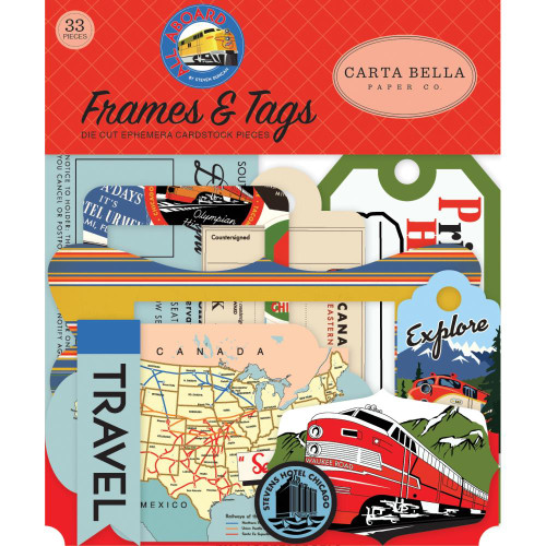 Carta Bella - Frames and Tags 33/Pkg - All Aboard (AA101025)