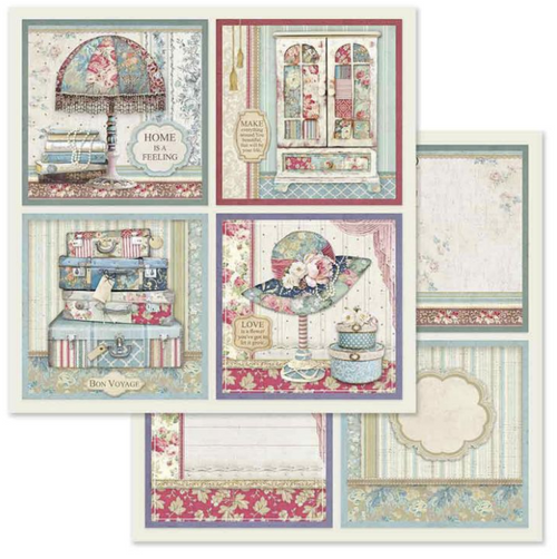 Stamperia - Double-Sided Cardstock 12x12 - Grand Hotel - 4 Frame Decorations (SBB629)