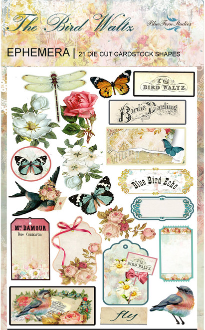Blue Fern Studios - Bird Waltz - Die cuts - 21/pc - Ephemera (691179)