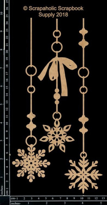 Scrapaholics - Laser Cut Chipboard - Snowflake Dangles (S50077)