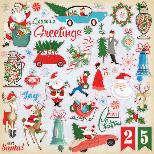 Carta Bella - 12x12 Sticker Sheet - A Very Merry Christmas (CBVMC72014)