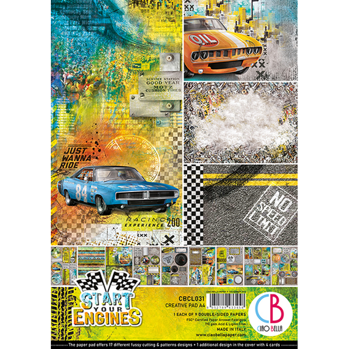 Ciao Bella - A4 Creative Pack 9/Pkg Double-Sided - Start Your Engines (CBCL031)