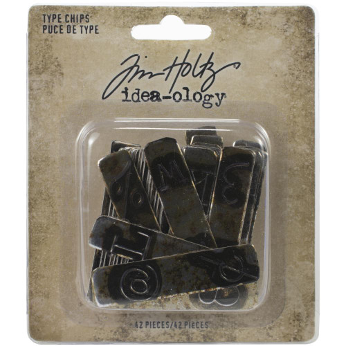 Tim Holtz Idea-Ology - Type Chips 42/Pkg (TH94031)