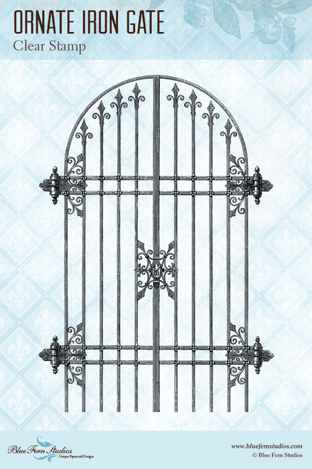 Blue Fern Studios -Glory of the Garden - Clear Stamps - Ornate Iron Gate (814389)
