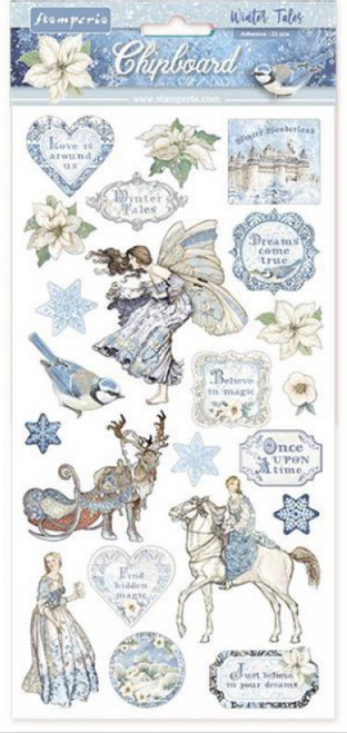 Product - Stamperia - Adhesive Chipboard 6x12 - Winter Tales (﻿DFLCB09)