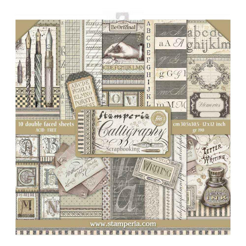 Stamperia - Collection Pack 12x12 10/Pkg - Calligraphy (SBBL79)