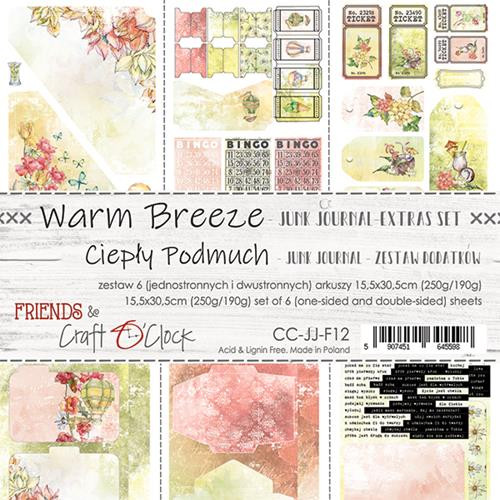 Craft O Clock - Junk Journal Set 6/Pkg 6x12 - Warm Breeze (CC-JJ-F12)