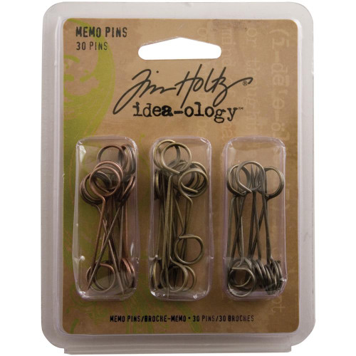 Tim Holtz - Idea-Ology - Metal Memo Pins 1.5" 30/Pkg (TH92833)