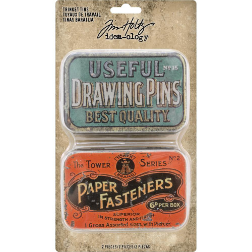 Tim Holtz - Idea-Ology - Metal Trinket Tins 2/Pkg (TH93698)