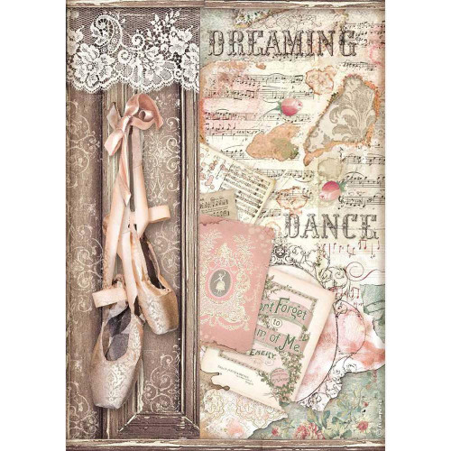 Stamperia - Decoupage Rice Paper A4 8.26x11.69 - Passion - Shoes (DFSA4537)
