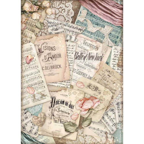 Stamperia - Decoupage Rice Paper A4 8.26x11.69 - Passion - Vision d'amour (DFSA4541)