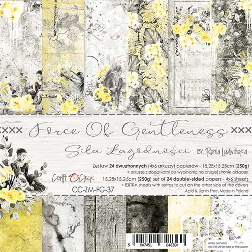 Craft O Clock - Paper Collection Set 6x6 24/Pkg - Force Of Gentleness (CC-ZM-FG-37)