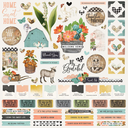 Simple Stories - Combo Cardstock Stickers 12"X12" - Simple Vintage Farmhouse Garden (FG15001)