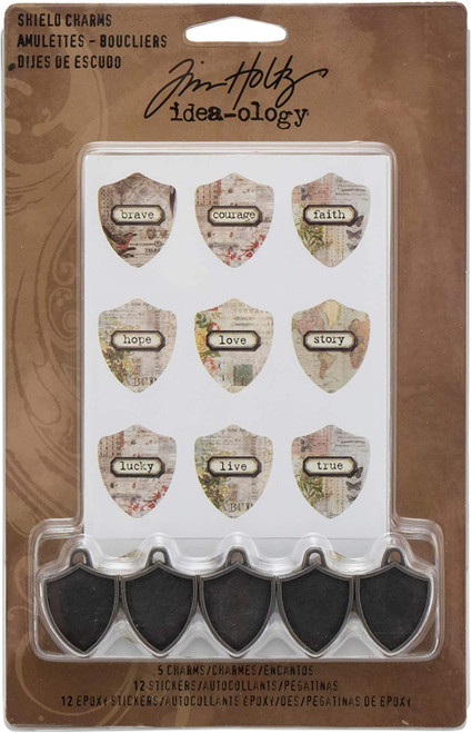 Tim Holtz - Idea-Ology Advantus - Metal Shield Charms (TH93212)