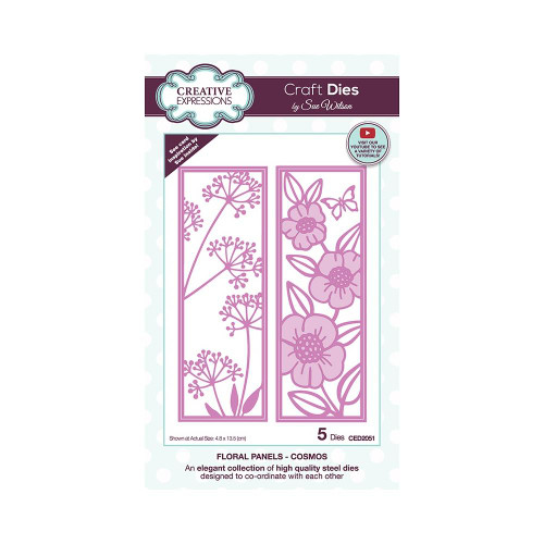 Creative Expressions Sue Wilson - Craft Dies - Floral Panels - Cosmos (CED2051)