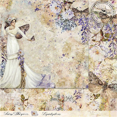 Blue Fern Studios - Double-Sided Cardstock 12x12- Fairy Whispers - Lepidoptera (BF456572)