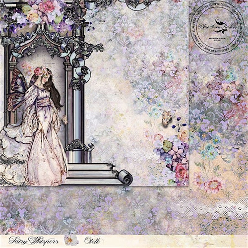 Blue Fern Studios - Double-Sided Cardstock 12x12- Fairy Whispers - Olette (BF456589)