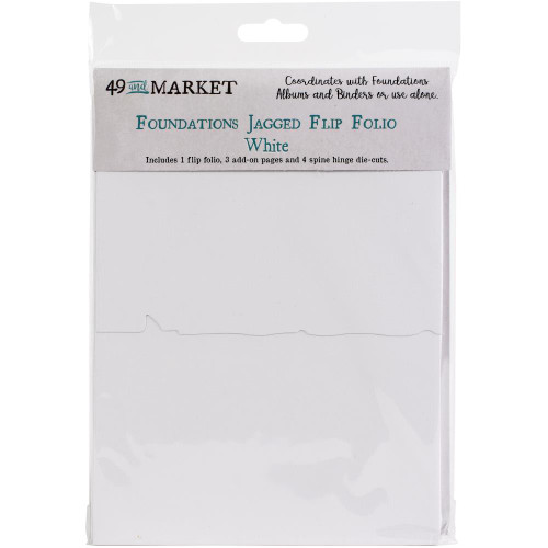 49 and Market - Foundations Jagged Flip Folio - White (FA34819)