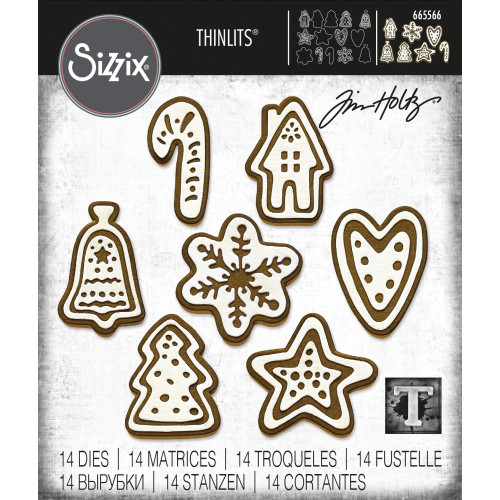 Sizzix - Tim Holtz - Thinlits Die Set 14/Pkg - Christmas Cookies (665566)