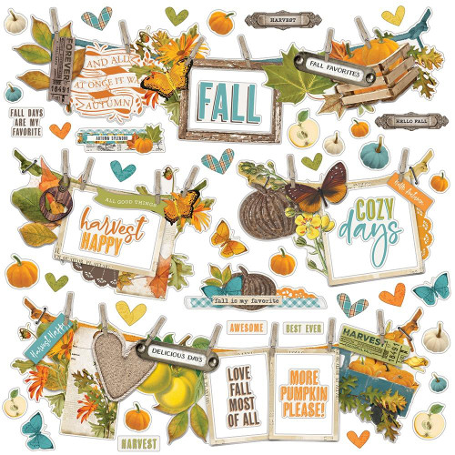 Simple Stories - Cardstock Stickers 12"X12"- Simple Vintage Country Harvest - Banner (16302)