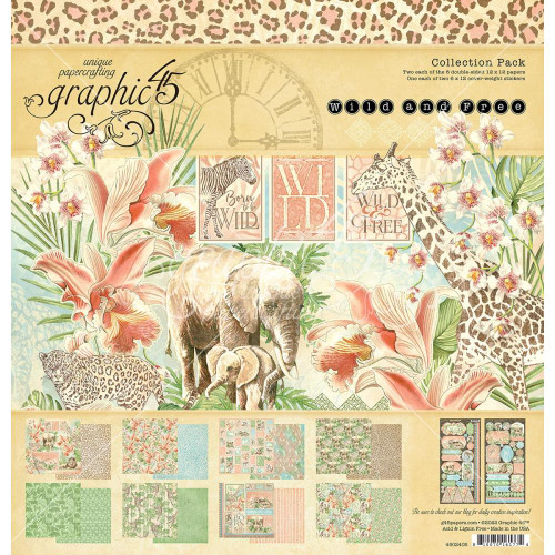 Graphic 45 - Collection Pack 12"X12" - Wild & Free (G4502405)