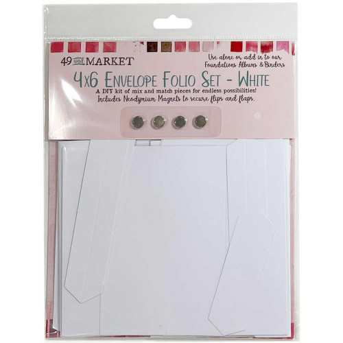 49 and Market - Foundations 4"X6" Envelope Folio Set - White (FA35533)